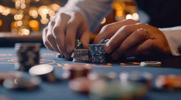 Live Blackjack dealer table at daftar bolagila studio